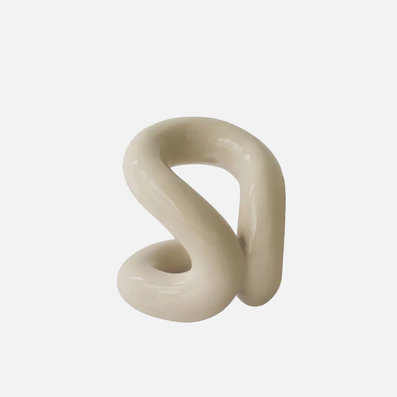 sculpted knot ceramic holder for vanity, bathroom and home decor