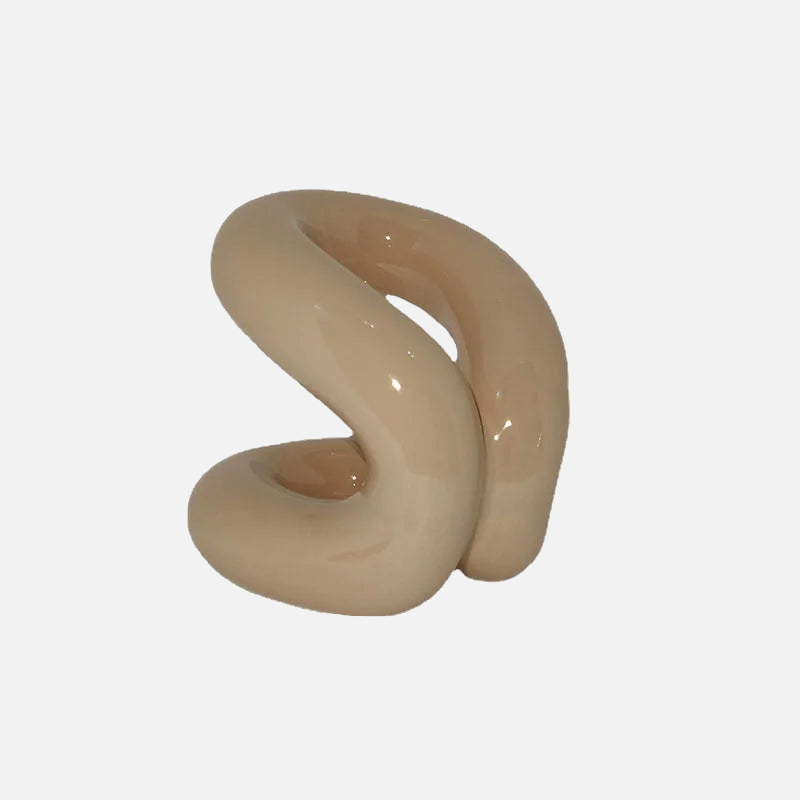 sculpted knot ceramic holder for vanity, bathroom and home decor