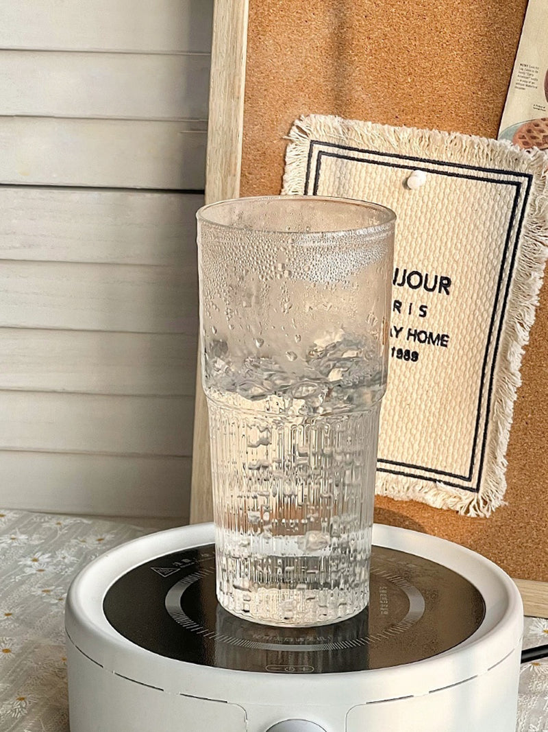 High-value Glass Cup With Lid & Straw