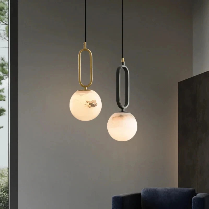 Ring Ball Mable Pendant Light Spherical Orb Industrial Pendant Light