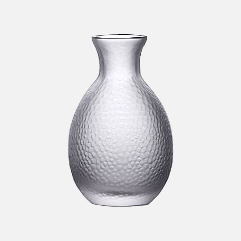 transparent frosted glass sake set