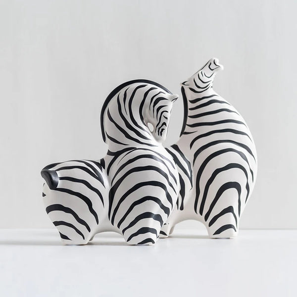 Ceramic Zebra Decorations Home Living Room Bookcase Shelf Bedroom Accessories Office Table Art Luxury Aesthetic Animal Figurines