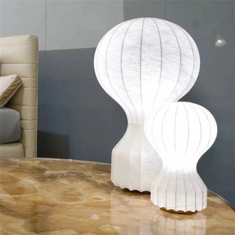 Silk Lantern Table Lamp Nordic style fabric desk lamp