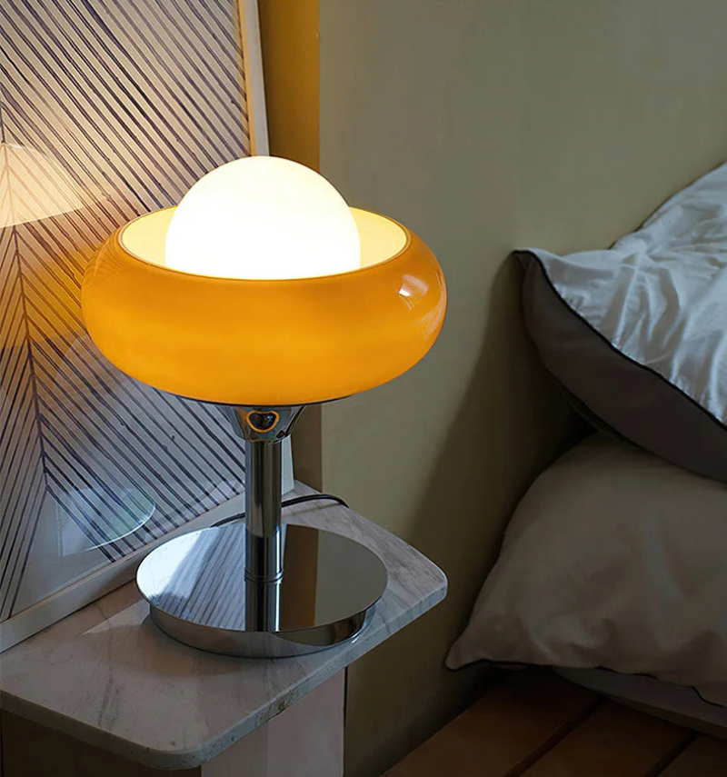 Starburst Retro Glass & Chrome LED Table & Floor Lamp