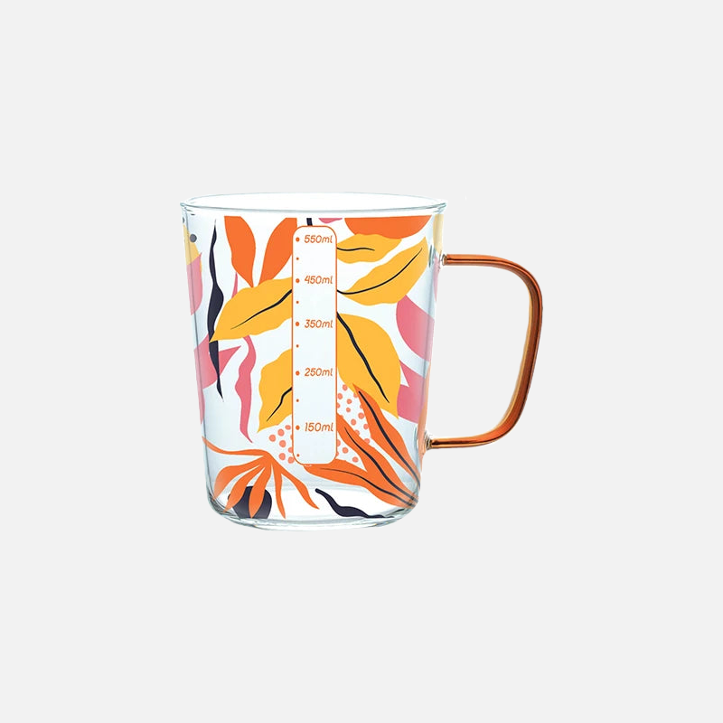 Summer Leaf Glass Mug