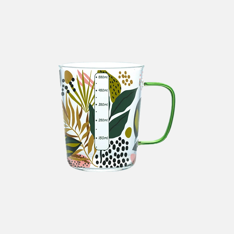 Summer Leaf Glass Mug