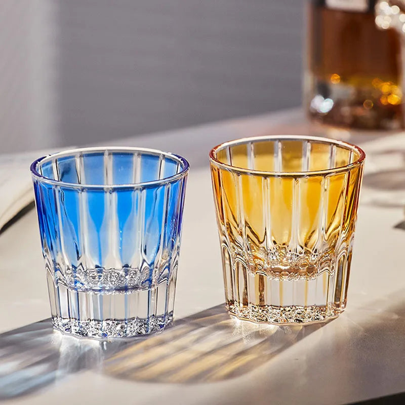 cocktail shot glass japanese colored whiskey glass