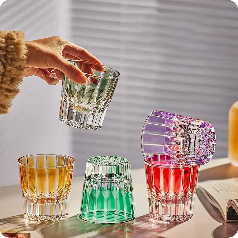 cocktail shot glass japanese colored whiskey glass