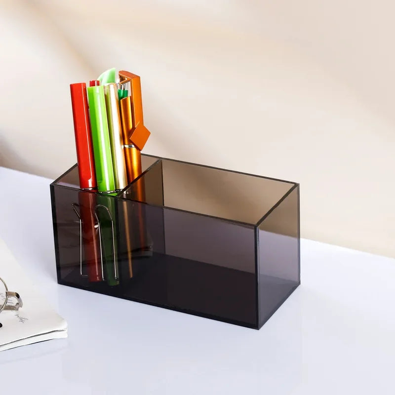 Transparent Color Acrylic Pen Holder desk organizer