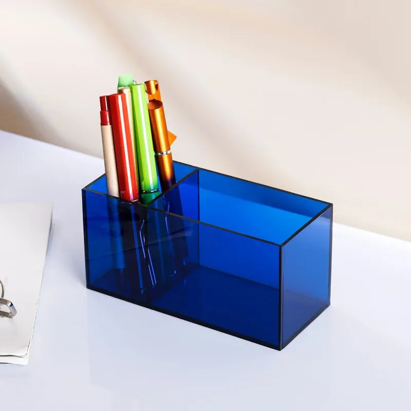 Transparent Color Acrylic Pen Holder desk organizer