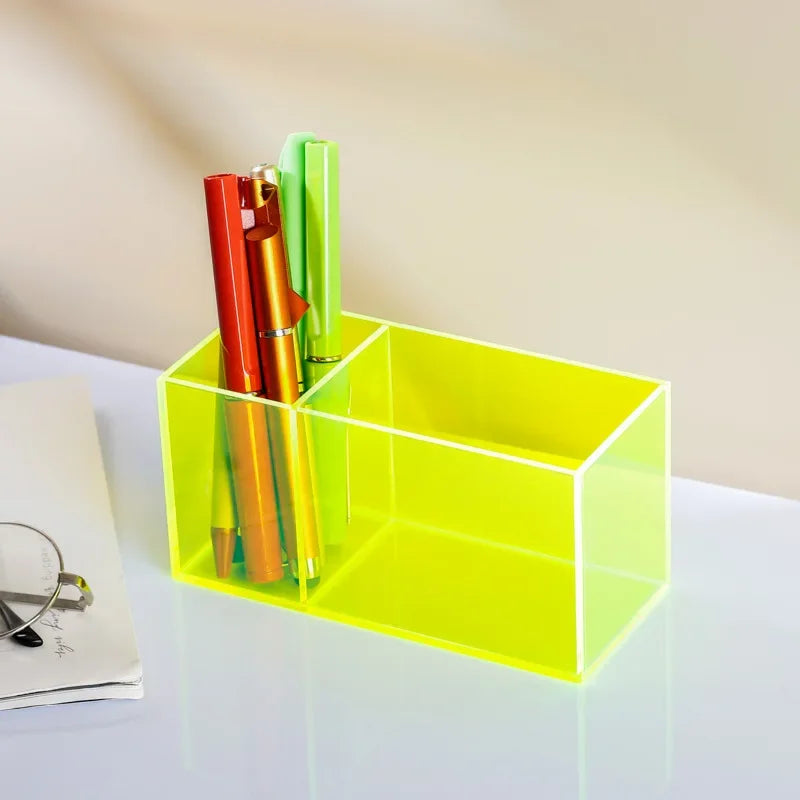 Transparent Color Acrylic Pen Holder desk organizer