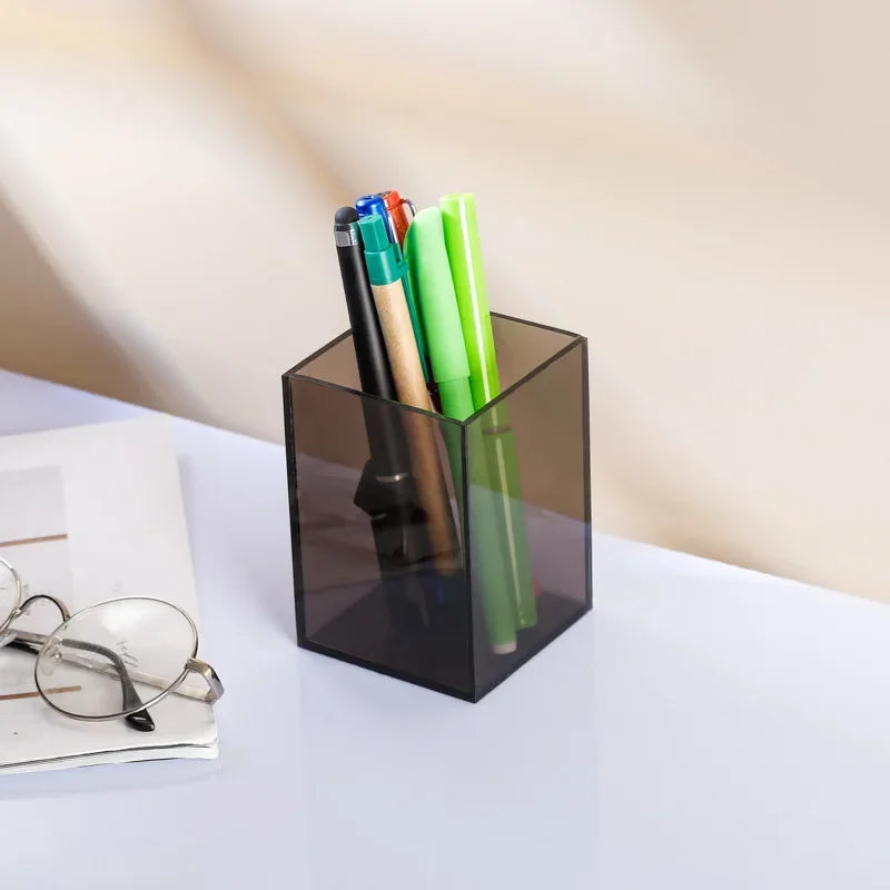 Transparent Color Acrylic Pen Holder desk organizer