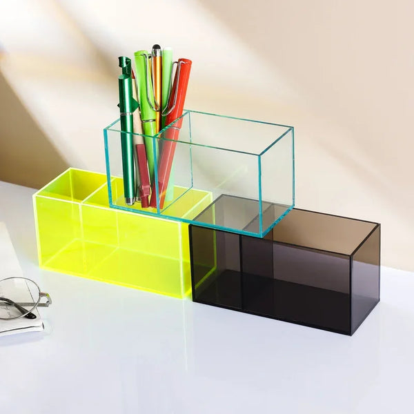 Transparent Color Acrylic Pen Holder desk organizer