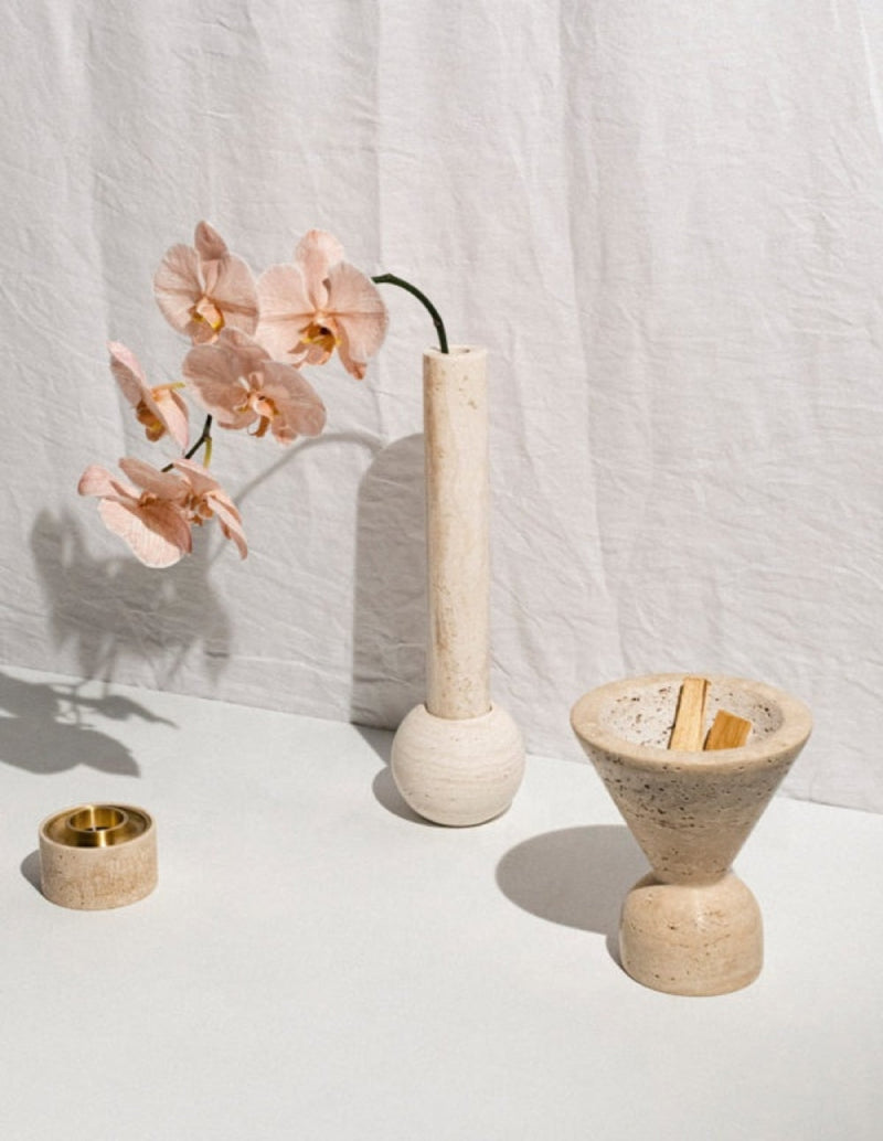 Travertine Incense Burner