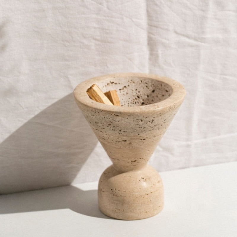 Travertine Incense Burner