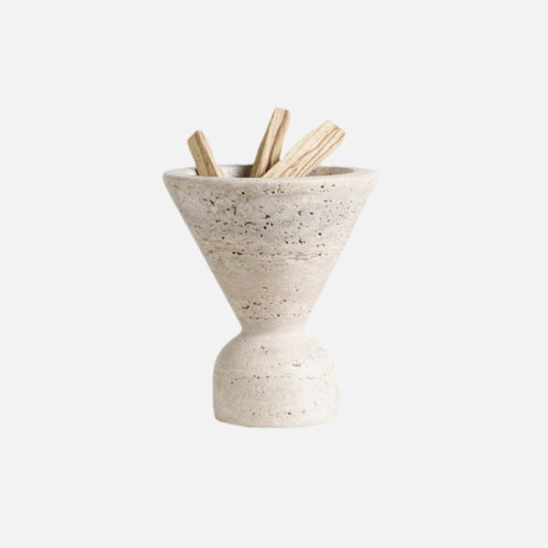 Travertine Incense Burner