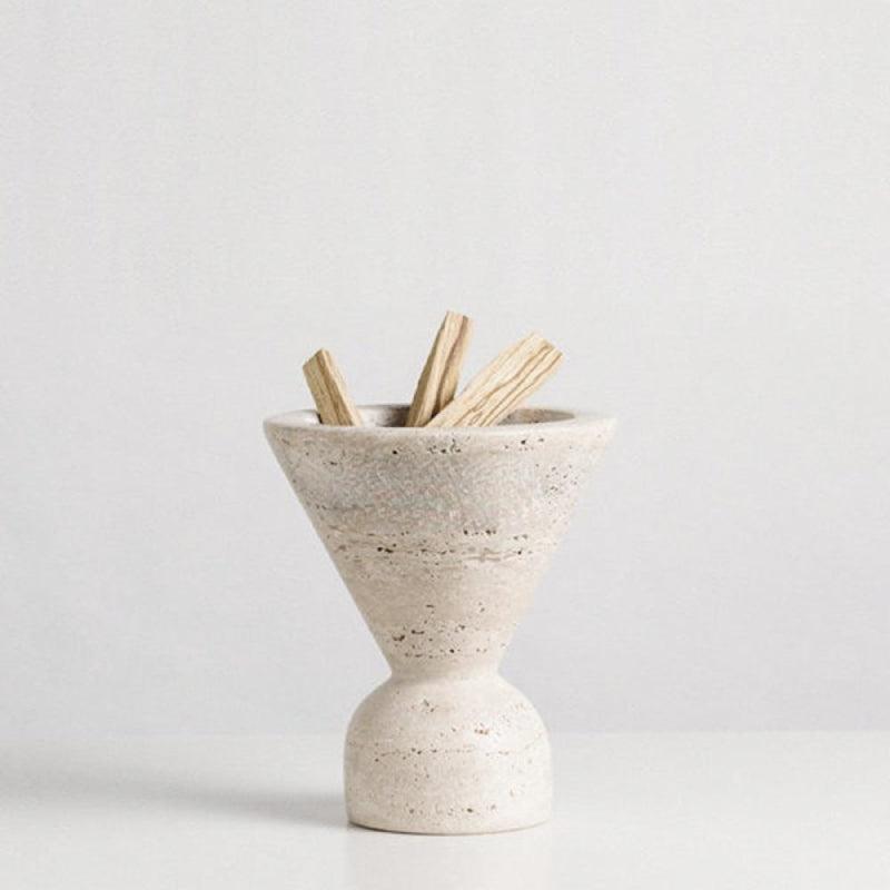 Travertine Incense Burner