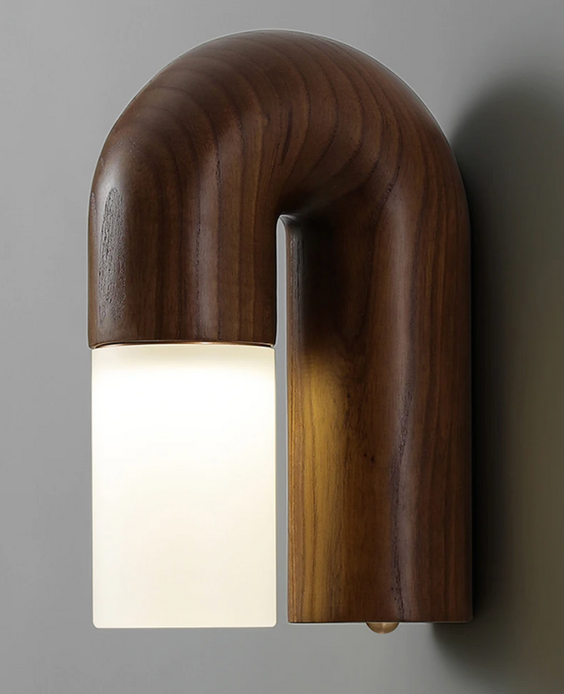 Vintage Ash Wood Wall Lamp