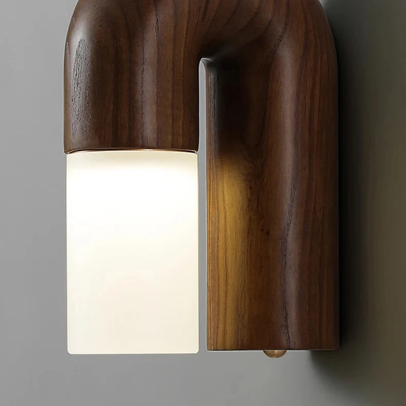 Vintage Ash Wood Wall Lamp