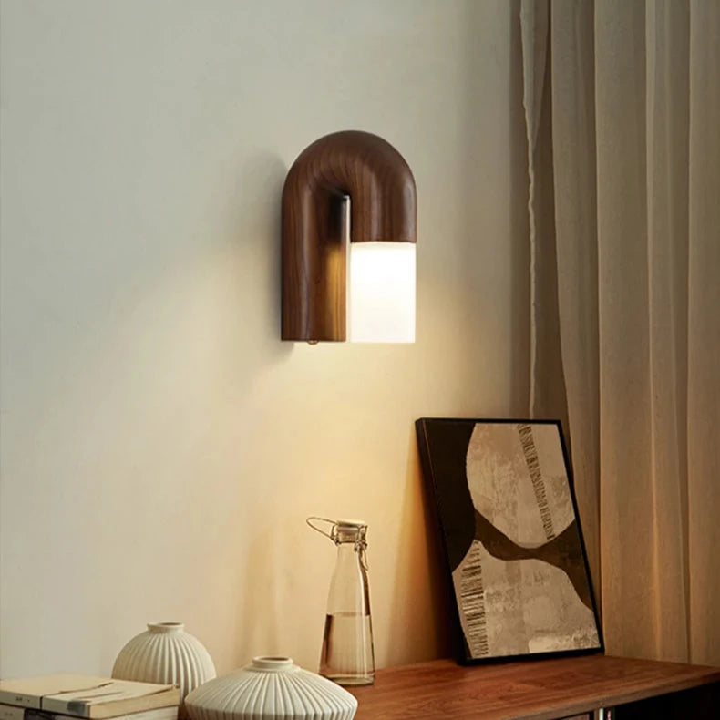 solid wood modern minimalist wall lamp dimmable
