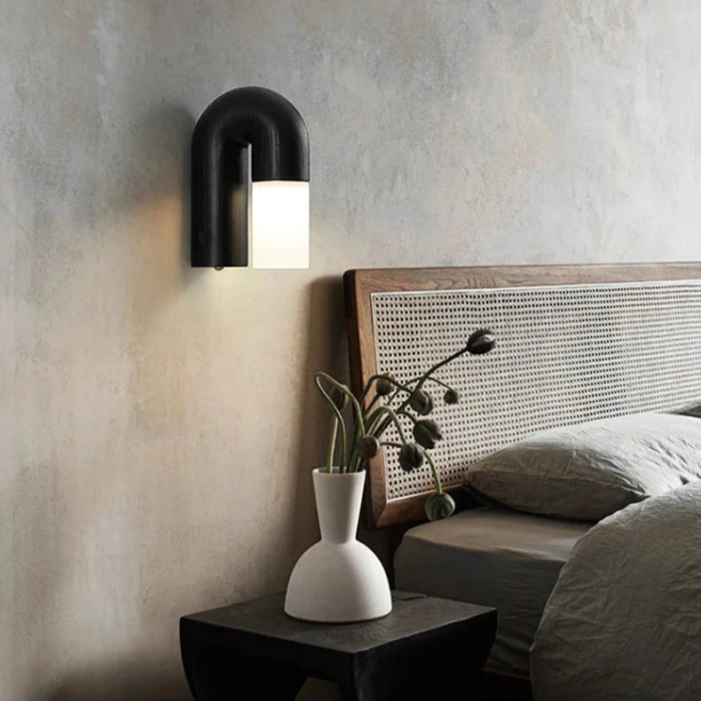 solid wood modern minimalist wall lamp dimmable
