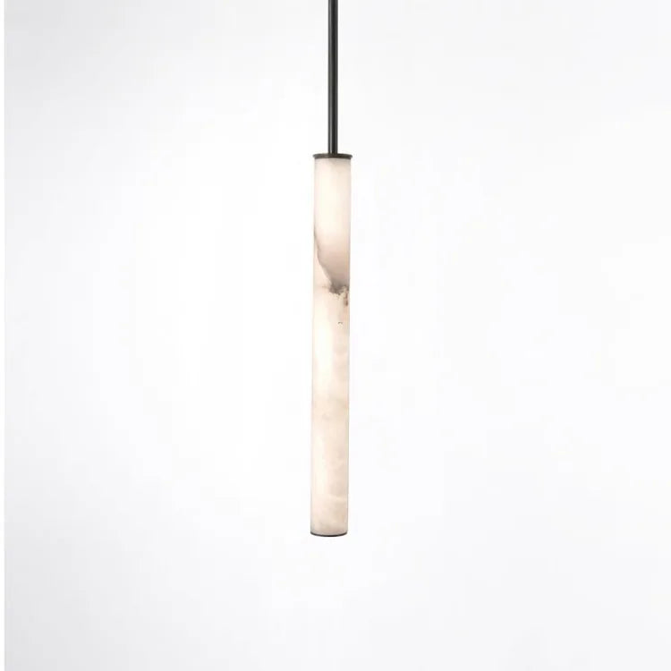 cylindrical marble pendant light LED light