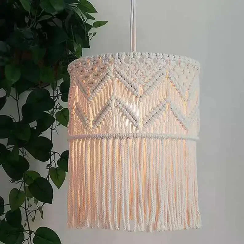 Wall Hanging Tapestry Lampshade woven macrame cotton tapestry lamp