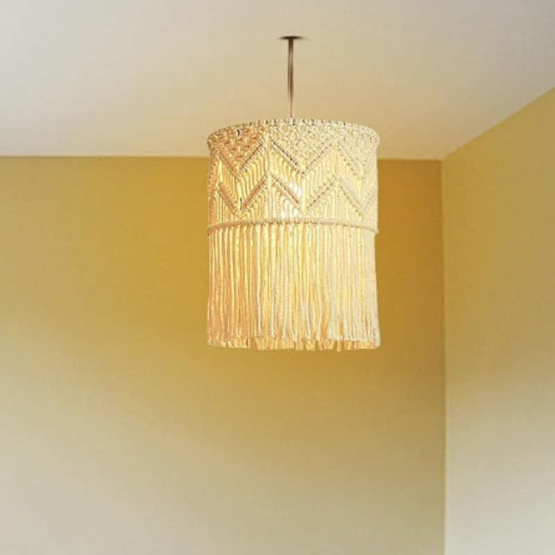 Wall Hanging Tapestry Lampshade woven macrame cotton tapestry lamp