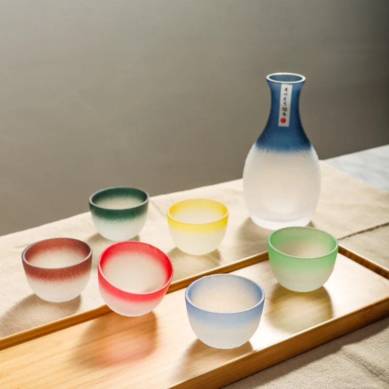 Watercolor Gradient Sake Set