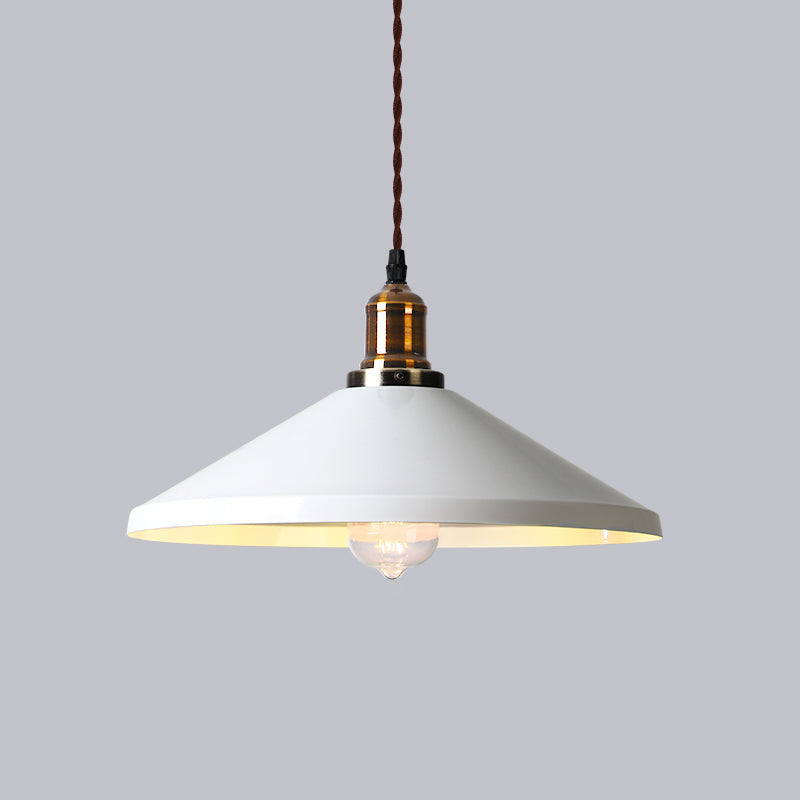 White & Brass Retro Pendant Lamp