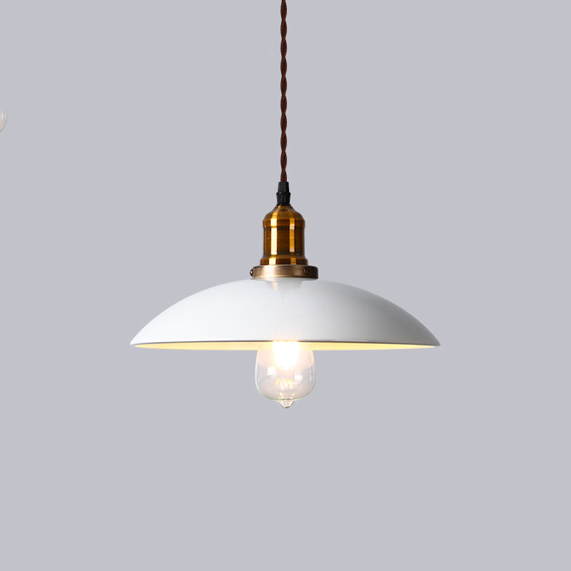 White & Brass Retro Pendant Lamp