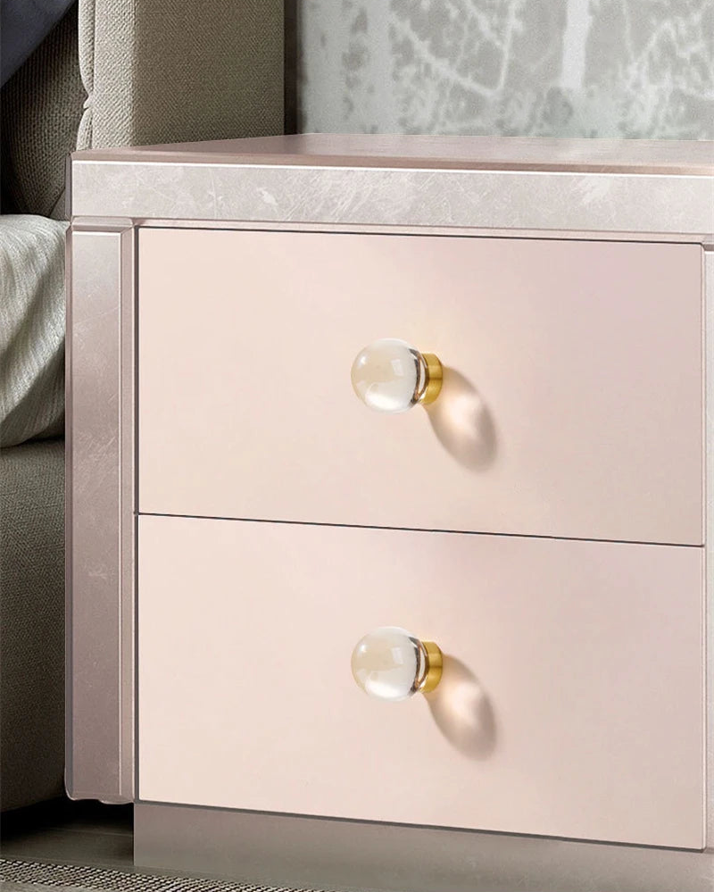 Luxury Crystal and brass furniture door handle knob pull