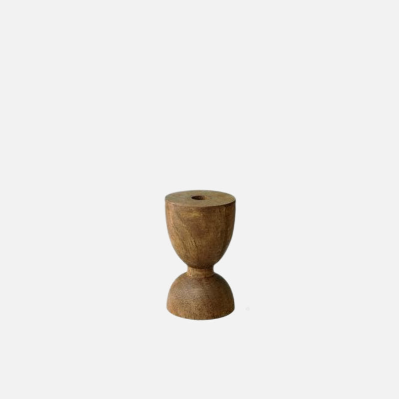 Conga Wooden Candle Holder