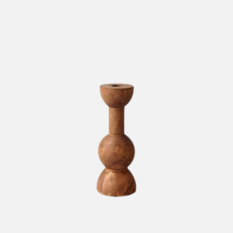 Conga Wooden Candle Holder