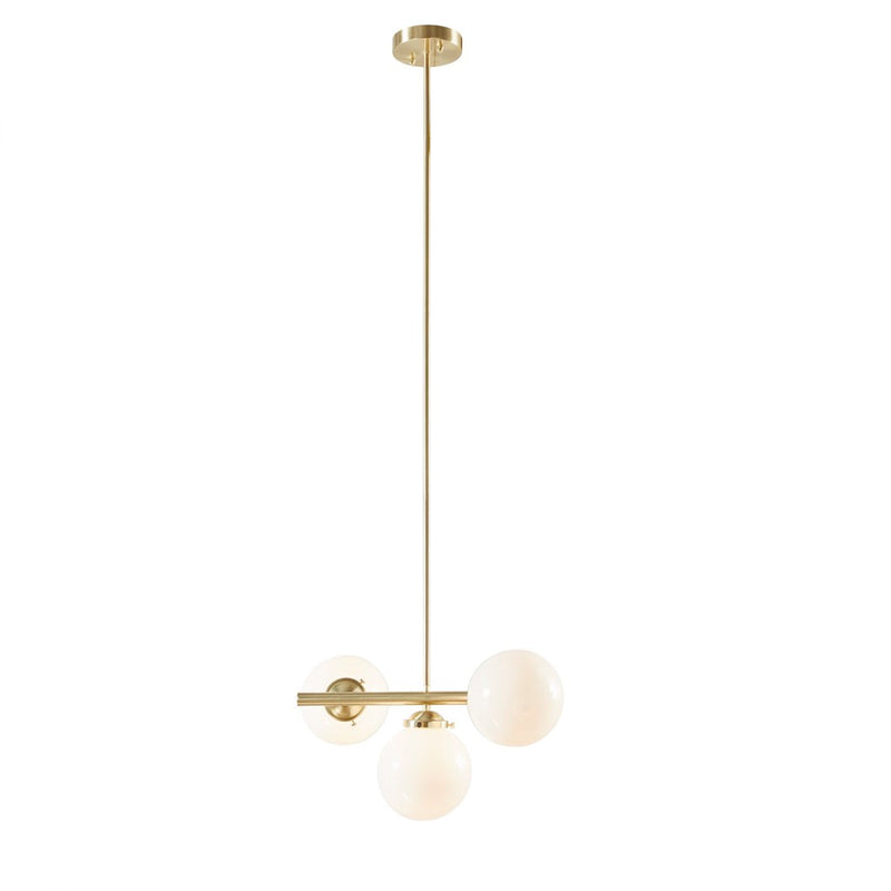 Aurelia Chandelier with Frosted Glass Globe Bulbs