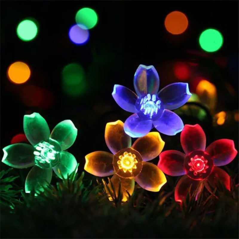 Floral Garden Multi-Color Solar Powered LED Strips