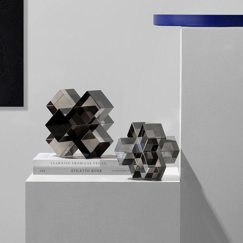 Geometric Square Crystal Statue