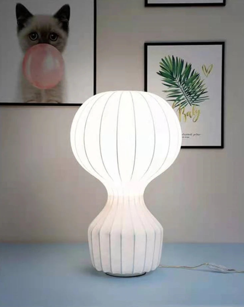 Silk Lantern Table Lamp Nordic style fabric desk lamp