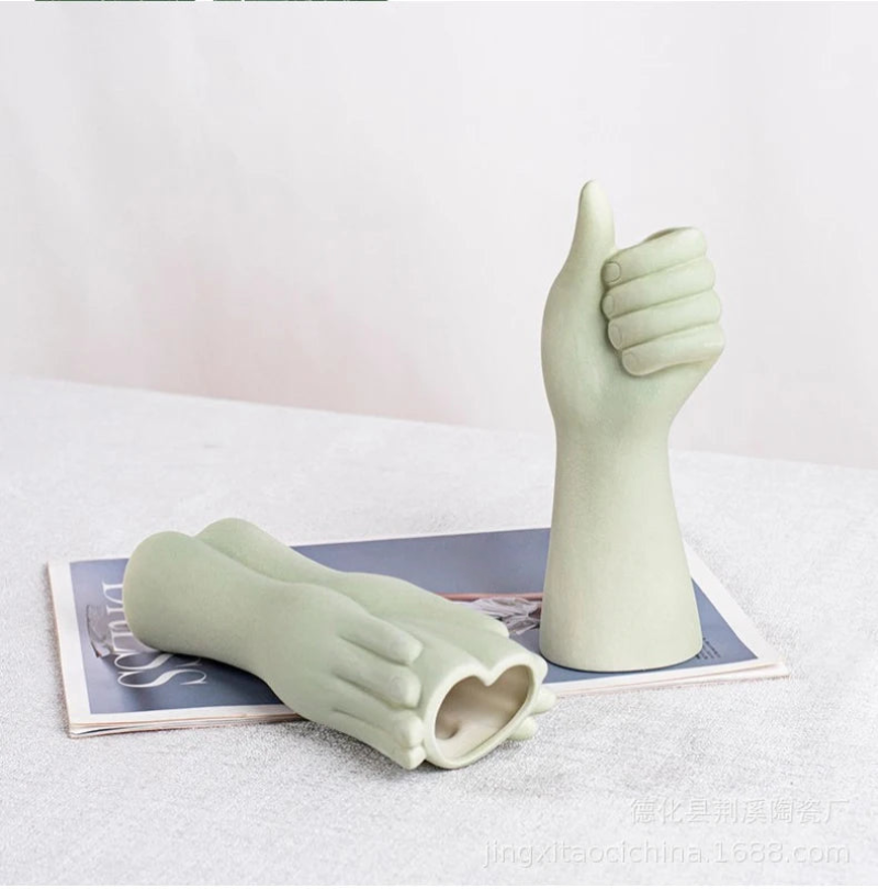 Hand Ceramic Vase in pastel colors