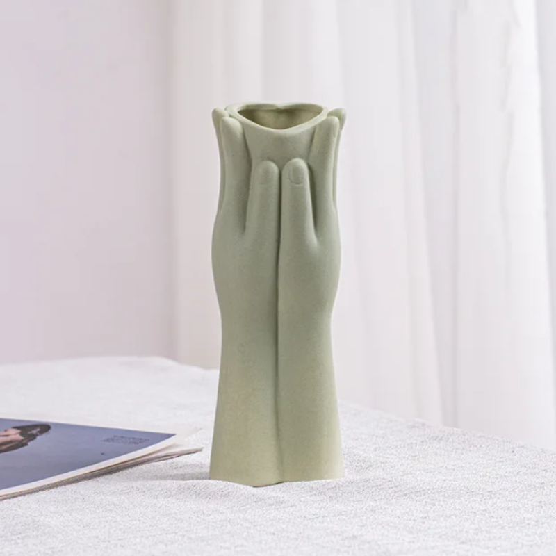 Hand Ceramic Vase in pastel colors