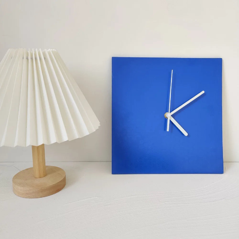 Klein Blue Geometric Wall Clock