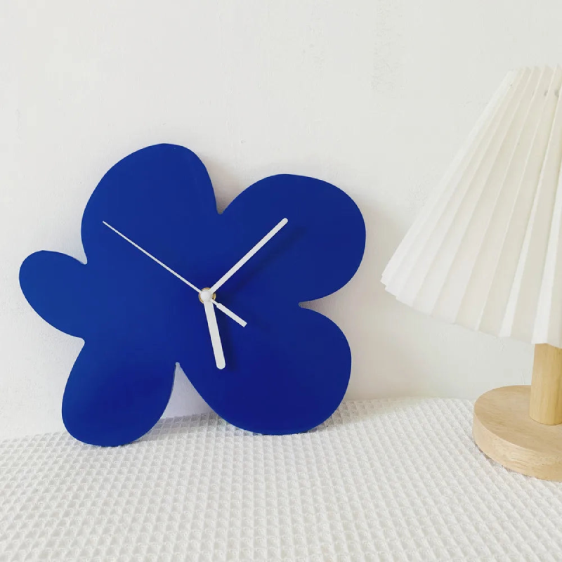 Klein Blue Geometric Wall Clock