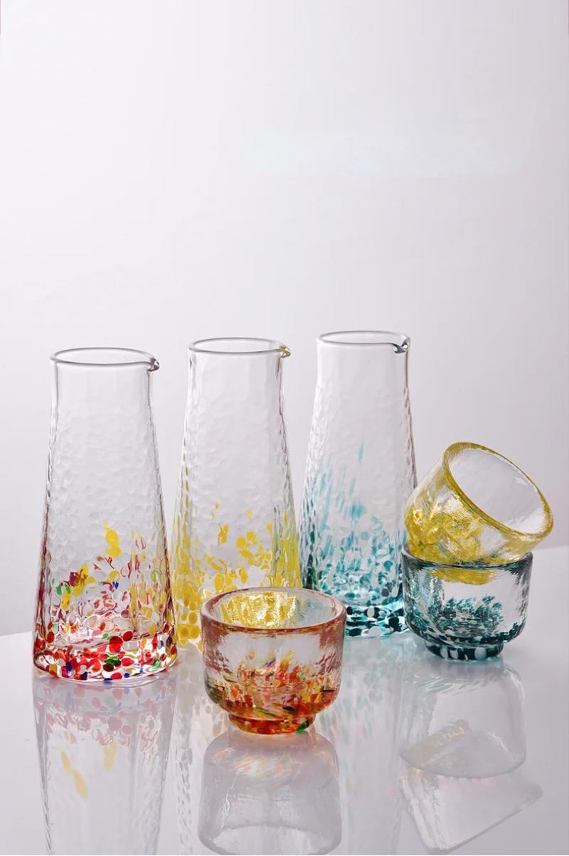 Crystal Sake Pot Shot Glass Set