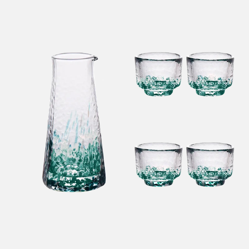 Crystal Sake Pot Shot Glass Set