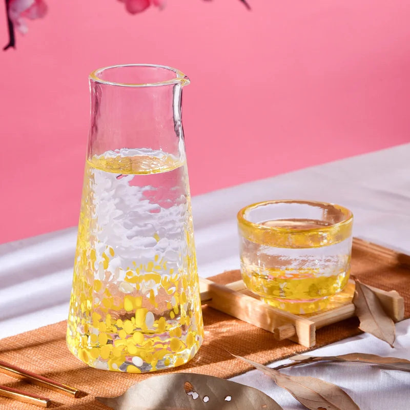 Crystal Sake Pot Shot Glass Set