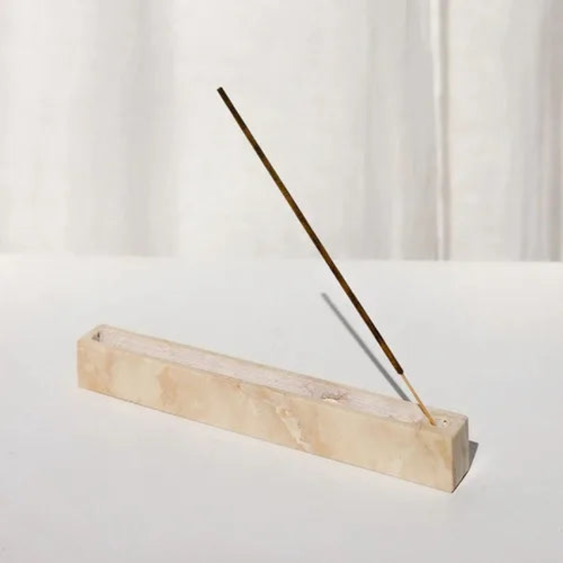 travertine stone incense stick holder