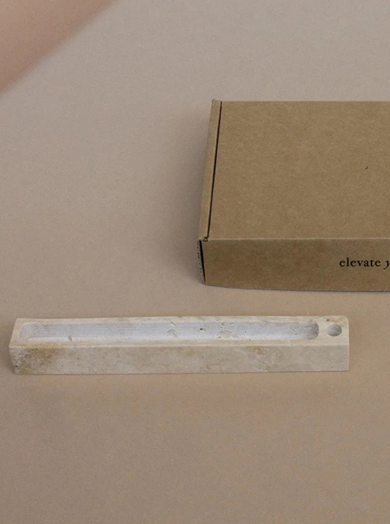 travertine stone incense stick holder