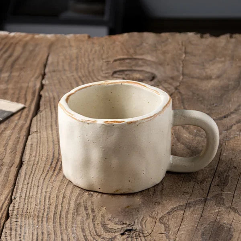 Retro Ceramic Coffee Mug handcrafted rustic coffee and vintage tea cup 