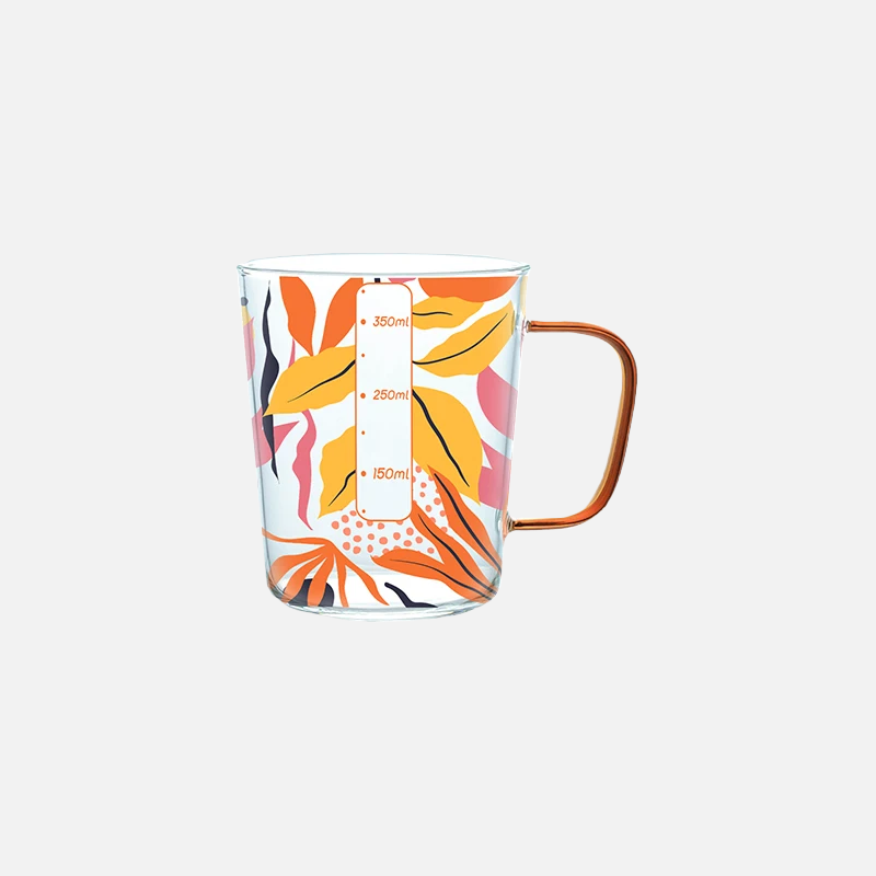 Summer Leaf Glass Mug