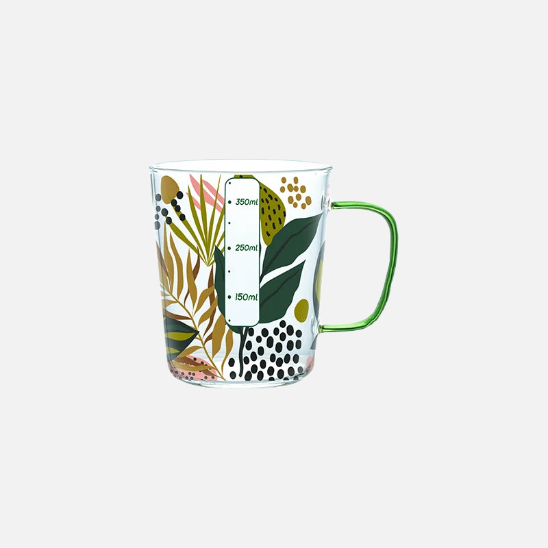 Summer Leaf Glass Mug